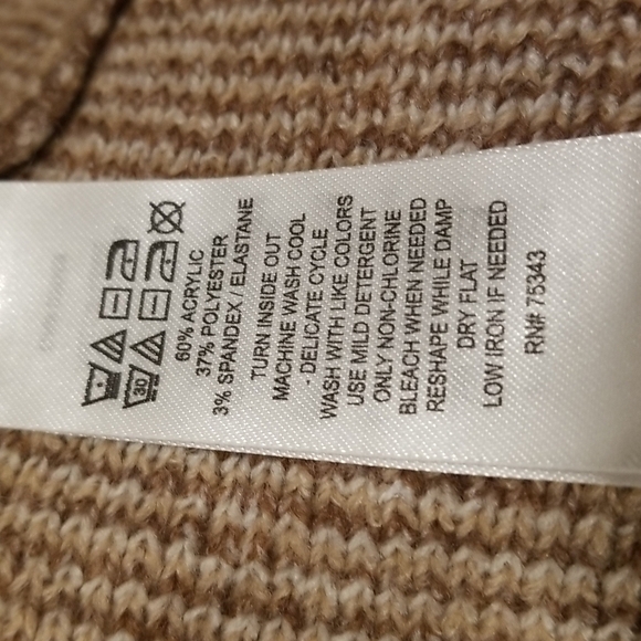 💕JESSICA SIMPSON💕 Open Front Long Cardigan ~ Brown Aztec Print Large L NWT - Picture 10 of 10